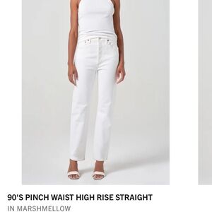 Agolde 90s pinch waist Women's High Rise Jeans - Marshmallow White size 29